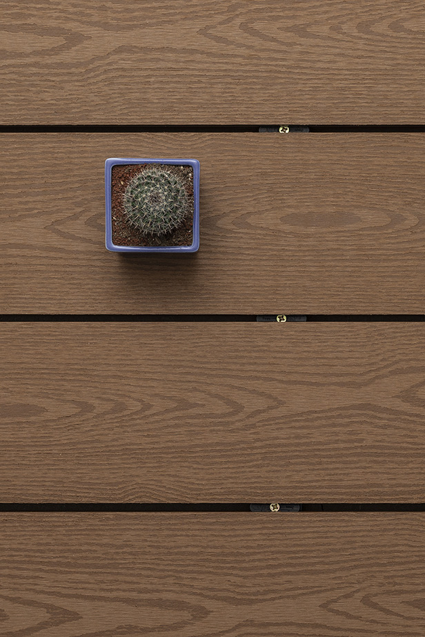 Deck composite tono arena con cactus